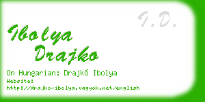 ibolya drajko business card